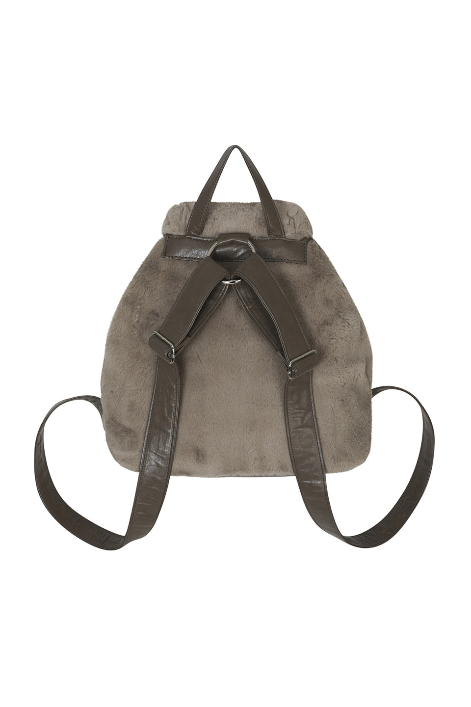 [ Pre-order ] Pom Pom Fur Backpack In Mocha