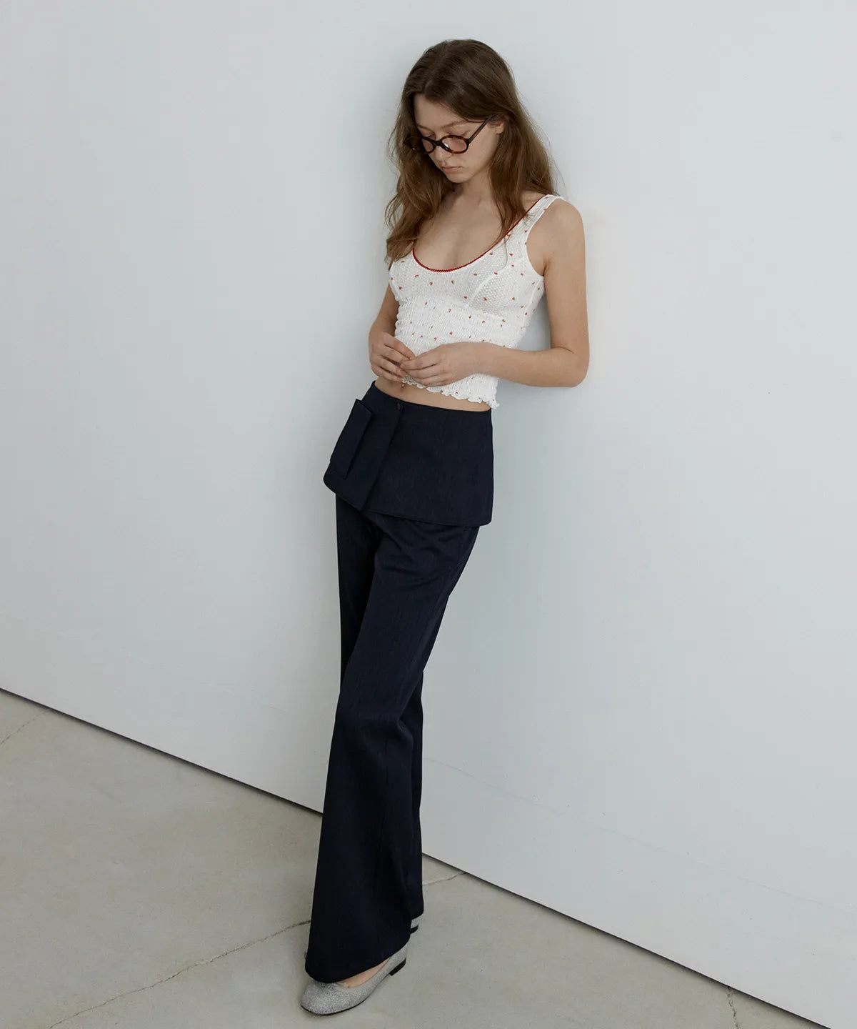 [ Pre-order ] Flower U Neck Smoking Top