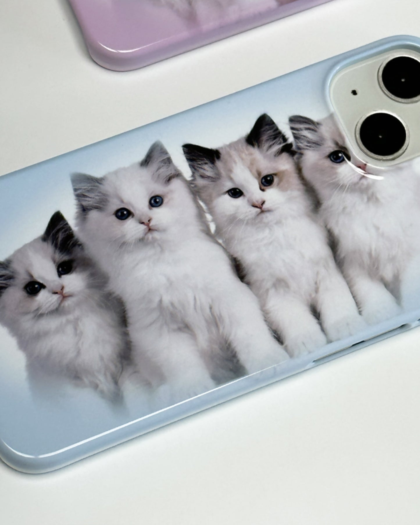 [ Pre-order ] Twin Pink Kitty Phone Case