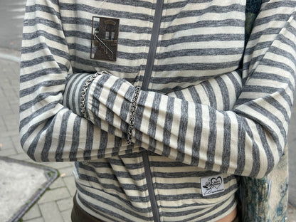 [ Pre-order ] Sculptor Light Weight Striped Jersey Gray