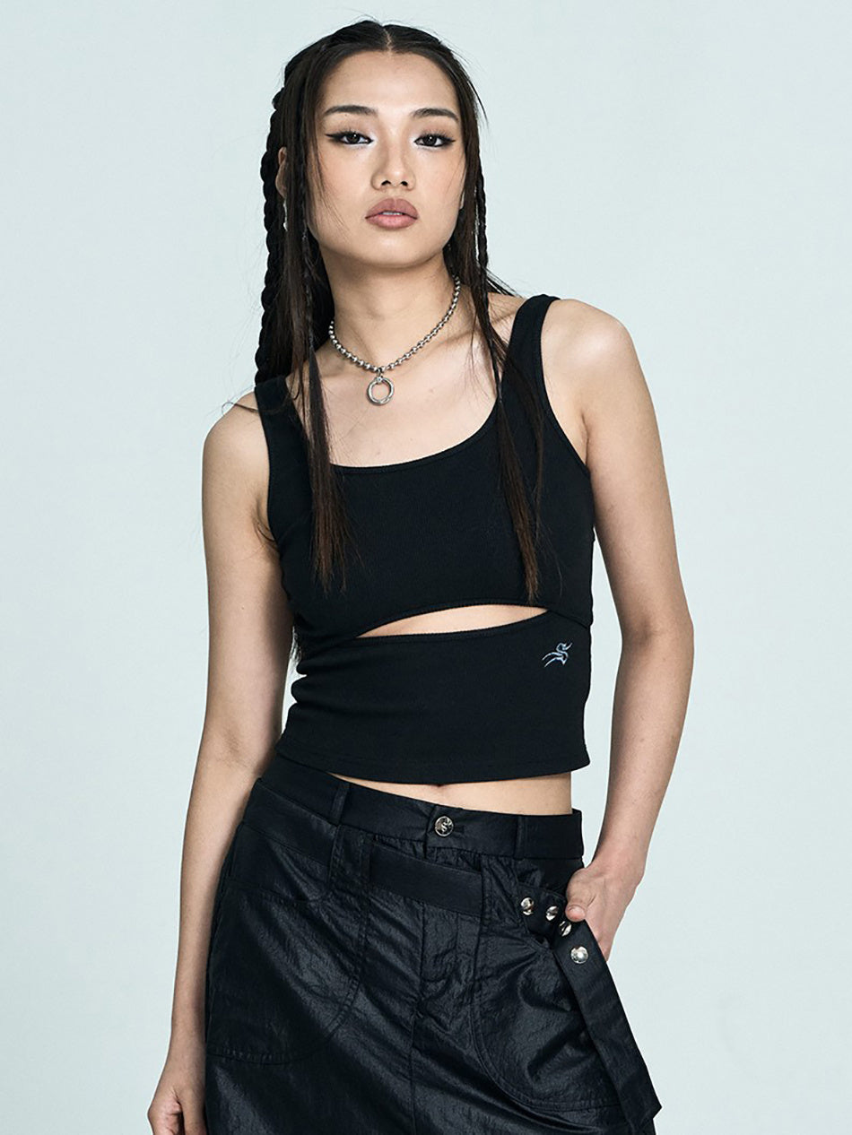 [ Pre-order ] Layered Slit Sleeveless Top