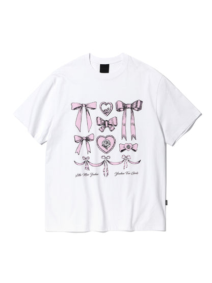 [ Joy同款 Pre-order ] Ribbon Graphic T-shirts White