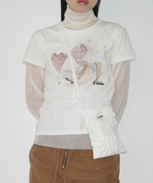 [ 現貨 ] Soft Embroidery T-shirt ( Off White )