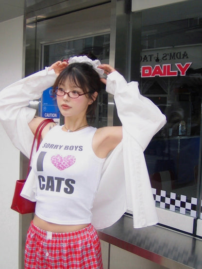 [ 來港中 ] I Love Cats Sleeveless