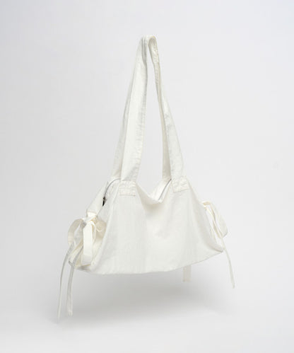 [ 🆕 Pre-order ] Pigtails Ribbon Bag Floral White