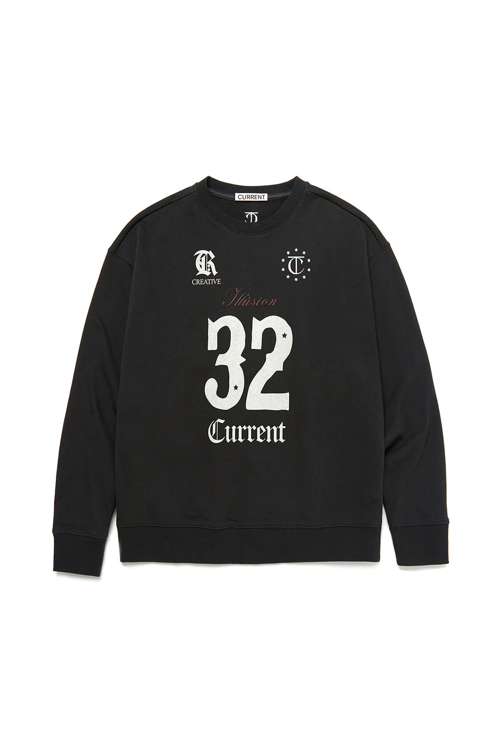 [ Pre-order ] CURRENT 32 football sweatshirt (charcoal)