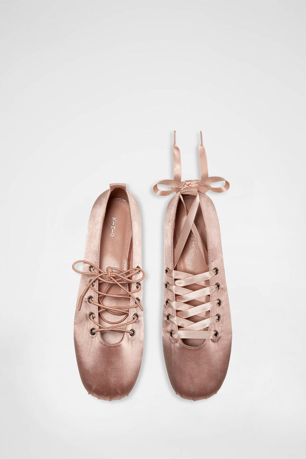 [ Pre-order ] Khiho Dolphin Lace Up Flats