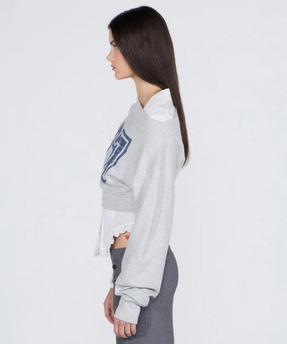 [ Pre-order ] Sculptor Off-Shoulder Cropped Sweatshirt