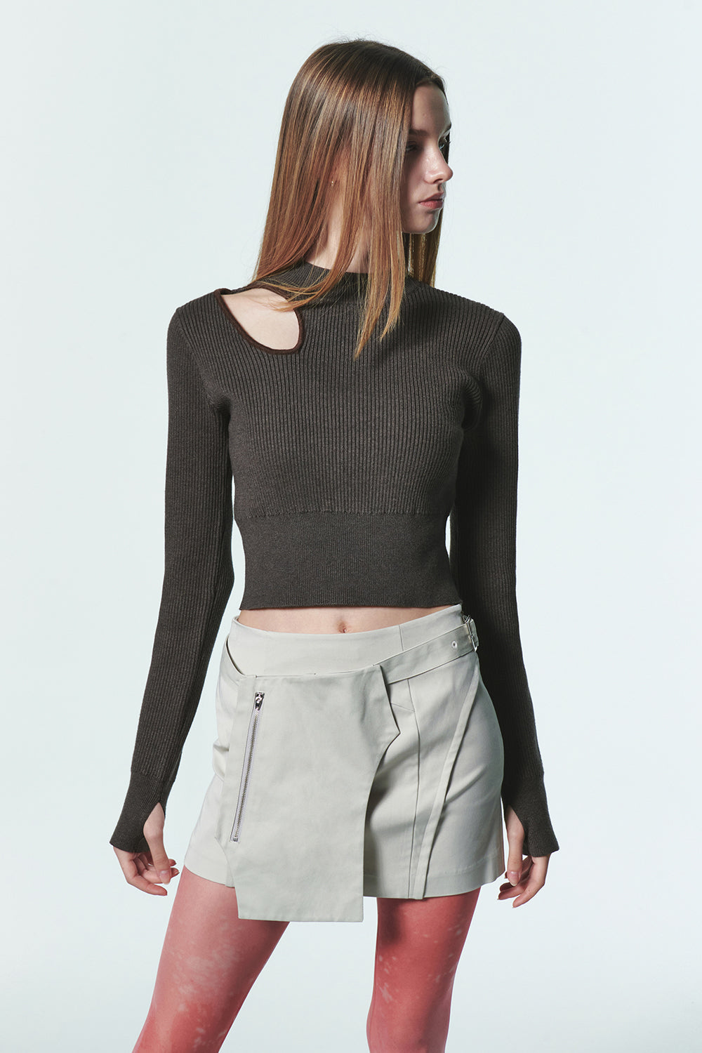 [ Pre-order ] Current Cut Out Detail Knit Top