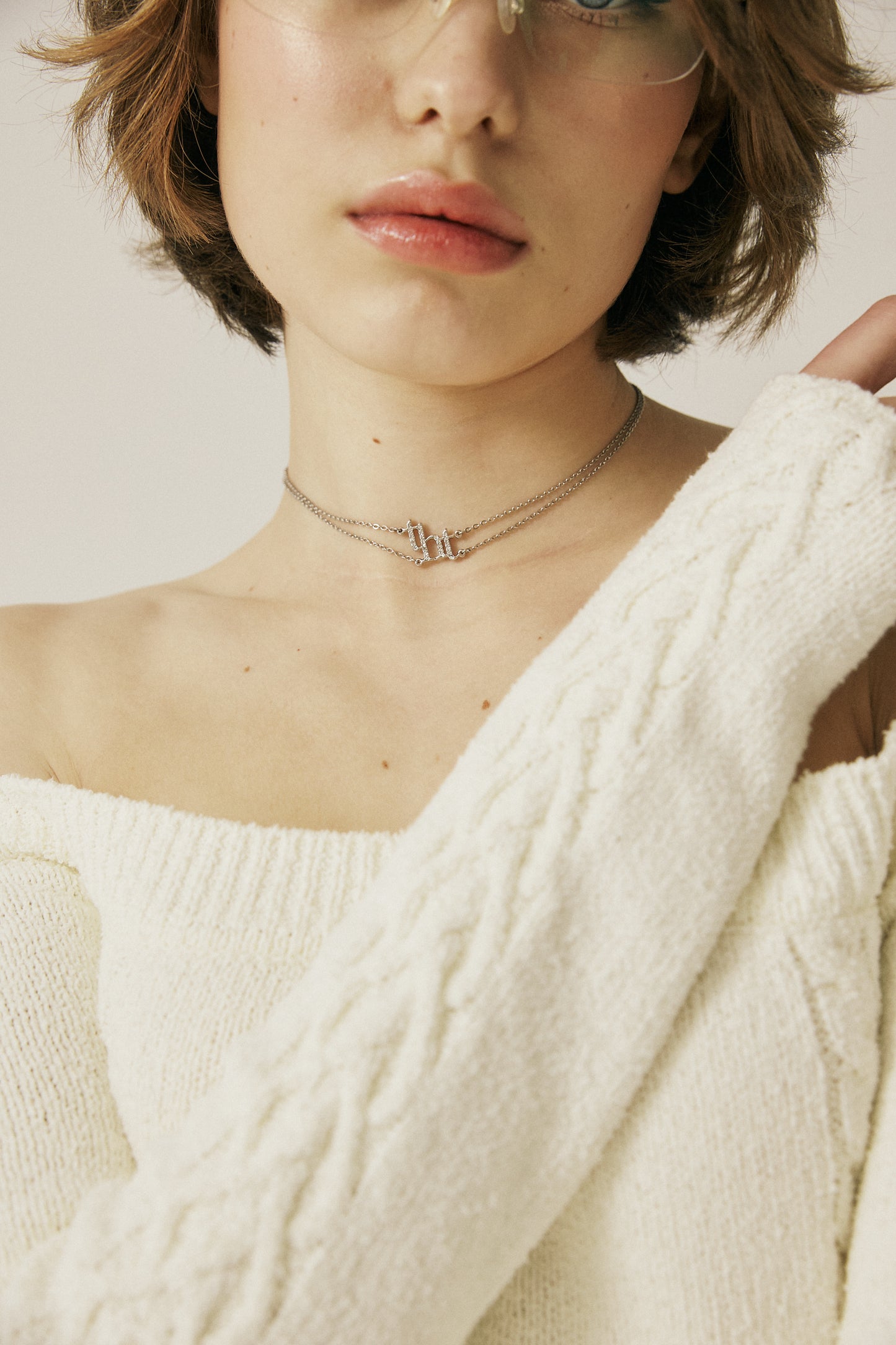 [ Pre-order ] Threetimes tht shining choker necklace