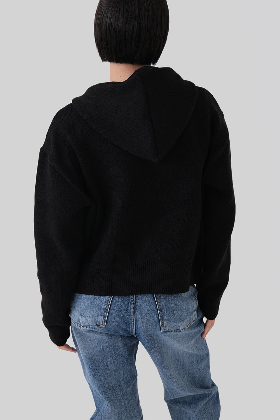 [ Pre-order ] Casual Knit Hood Zip-up