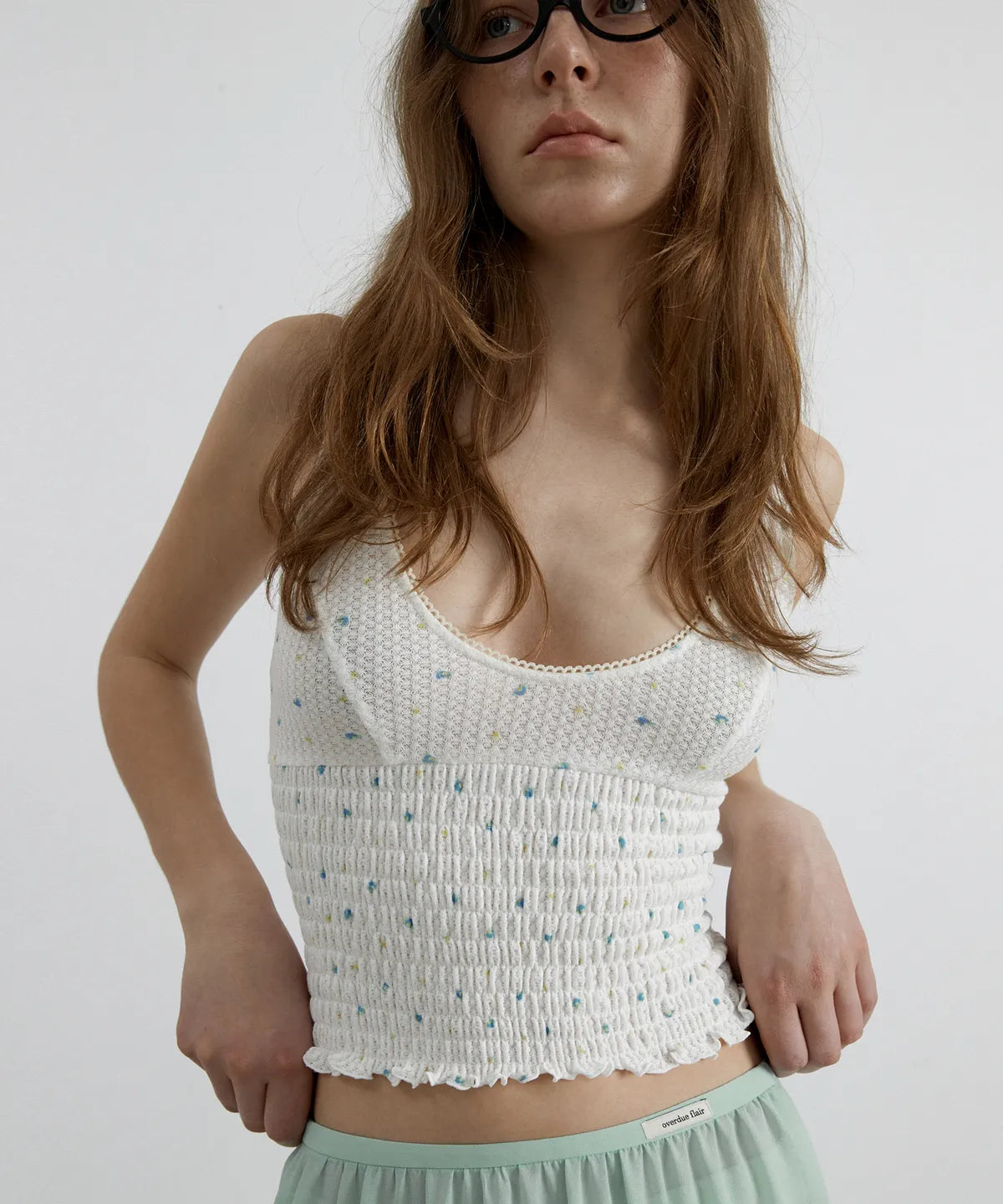[ Pre-order ] Flower U Neck Smoking Top