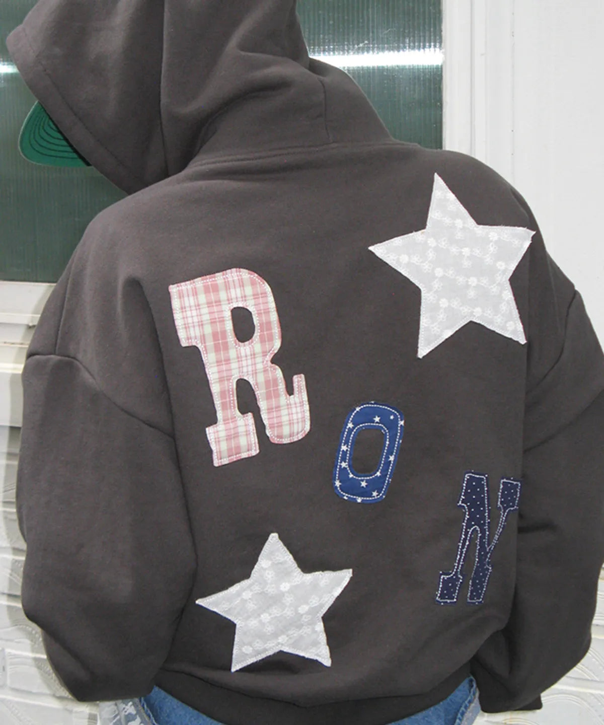 [ Pre-order ]  Ron Patch Mixed Applique Hoodie Zip Up