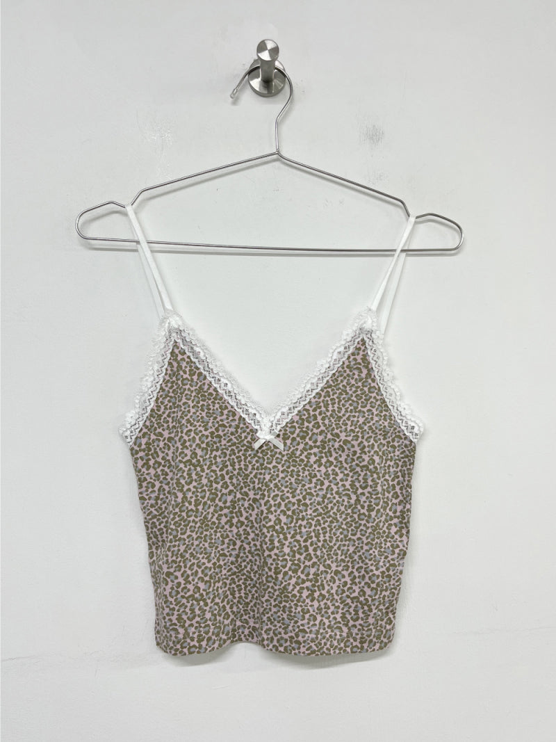 [ Pre-order ] Leopard Lace Sleeveless