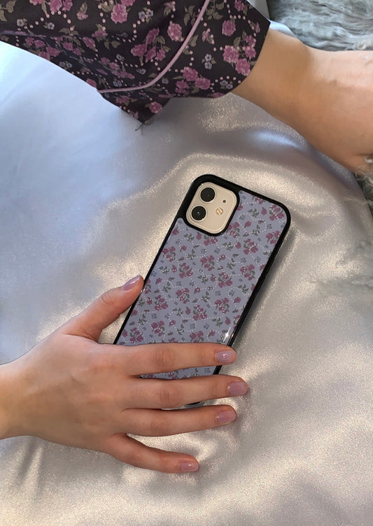 [ Pre-order ] Purple Heart Flower Phone Case