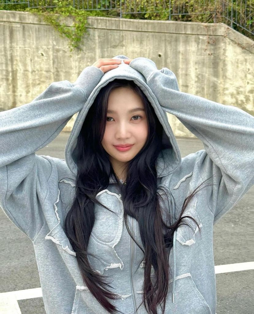 [ Jennie, Joy 同款 - Pre-order ] Ribbon Hood Zip-up