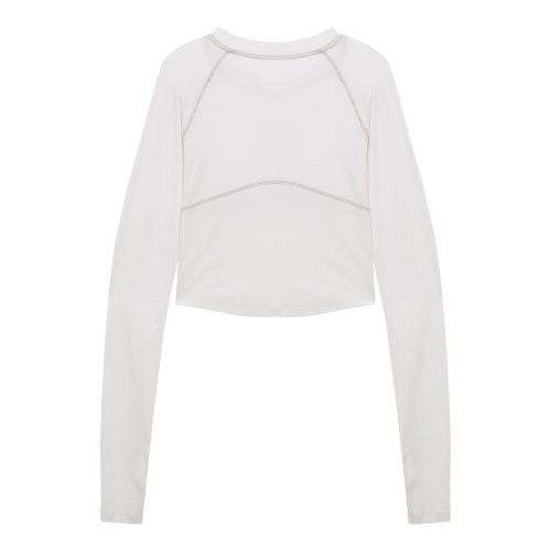 [ Pre-order ] Lotus crew neck top - Off white