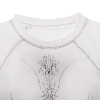 [ Pre-order ] Lotus crew neck top - Off white