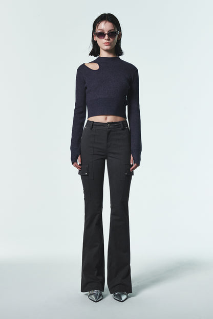 [ Pre-order ] Current Cut Out Detail Knit Top