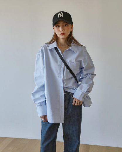 [ Pre-order ] Chaining Oversize Oxford Shirt