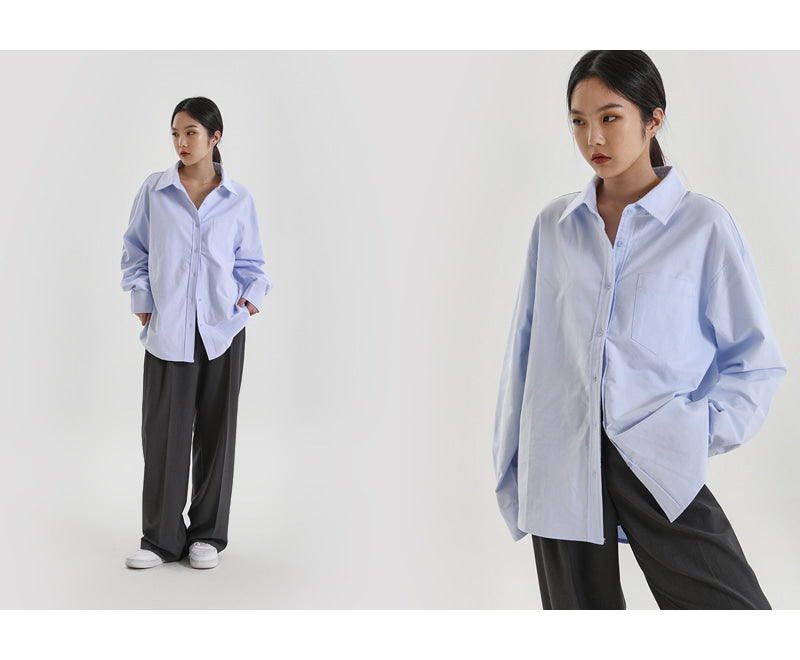 [ Pre-order ] Chaining Oversize Oxford Shirt