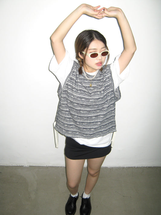 [ KR0334 ] UNISEX Mix me knitted tank top